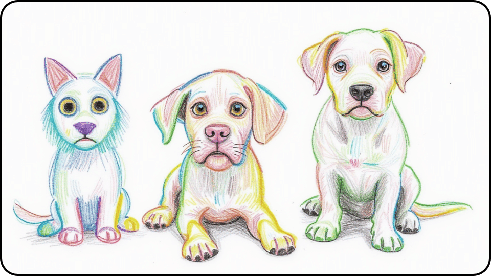 what to feed a dog with UTI 3 puppies in color and scatch