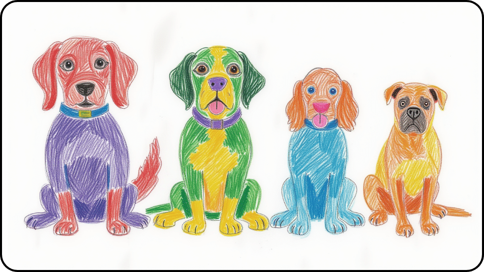 what to feed a dog with UTI 4 colorful dogs