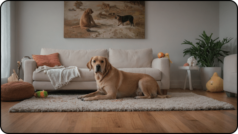 what to feed a dog with UTI Adult dog on carpet